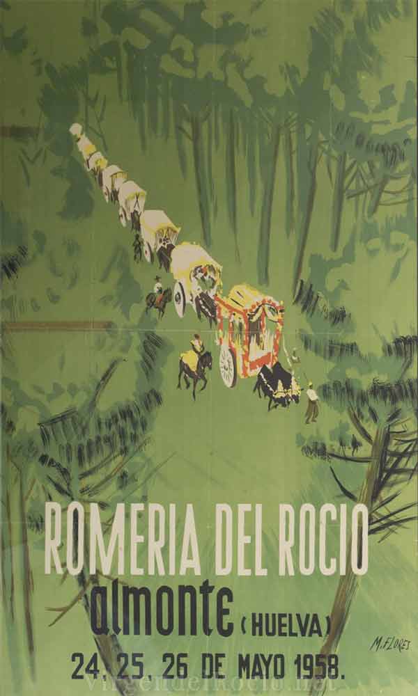Romería de Nuestra Señora del Rocío 1958 El Rocío